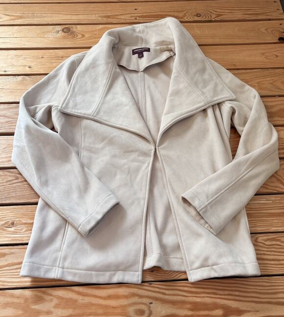 Johnston & Murphy Jackets & Blazers - Johnston & Murphy Women’s Faux Suede Front clasp jacket size L Cream N6